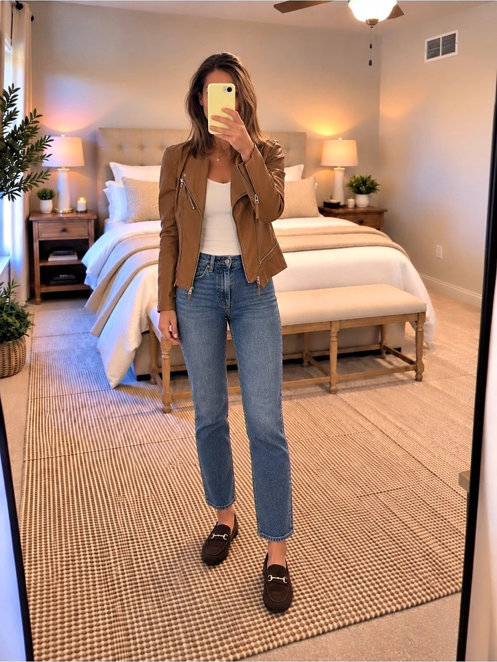 Women's Brown Moto Jacket